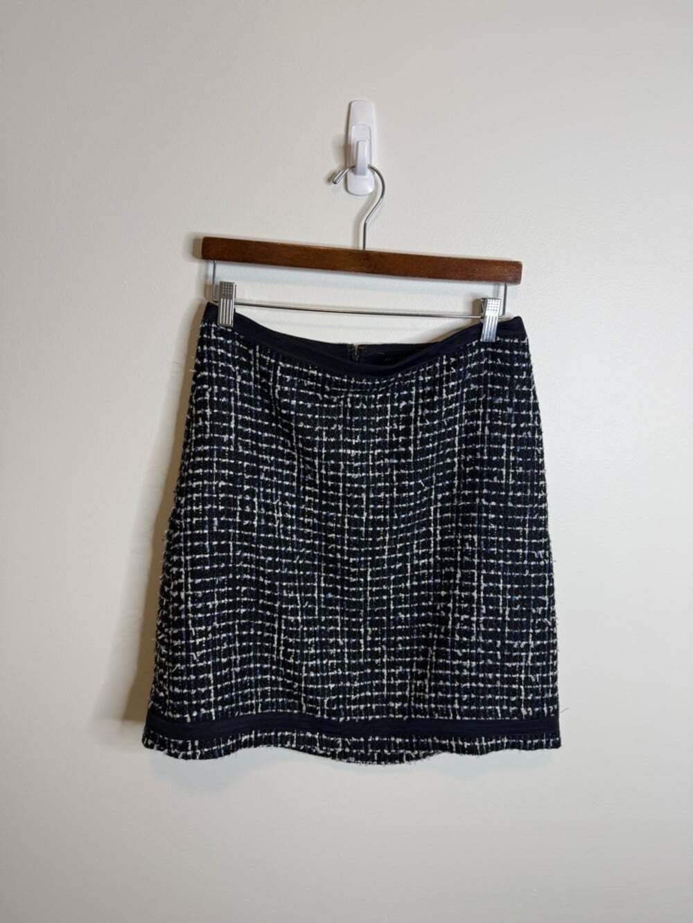 ANN TAYLOR | blue tweed Pencil Skirt size 8
